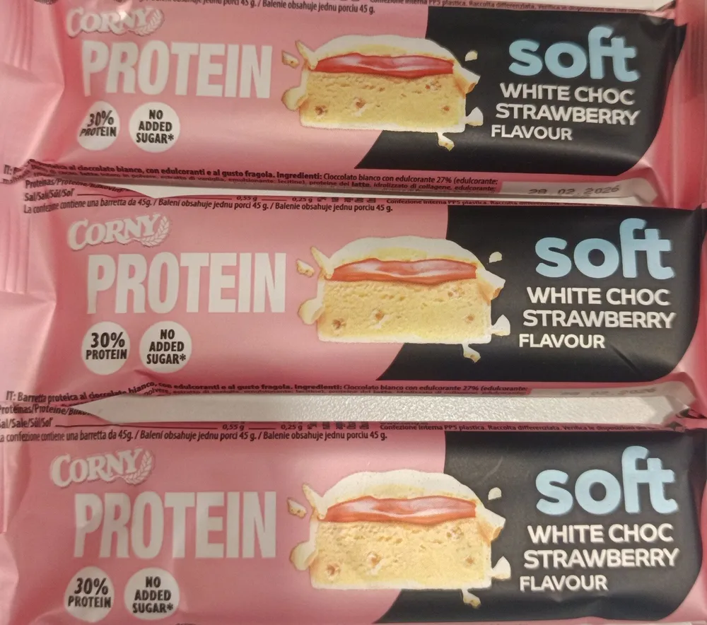 protein soft  white choc strawberry
