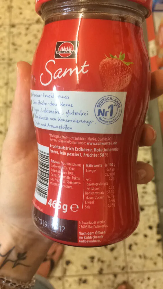 Schwartau Samt Erdbeere Maxi-glas