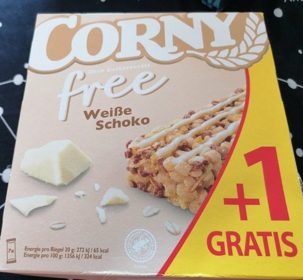 Schwartau, Corny Free Müsli Riegel, Weiße Schokolade Müsli
