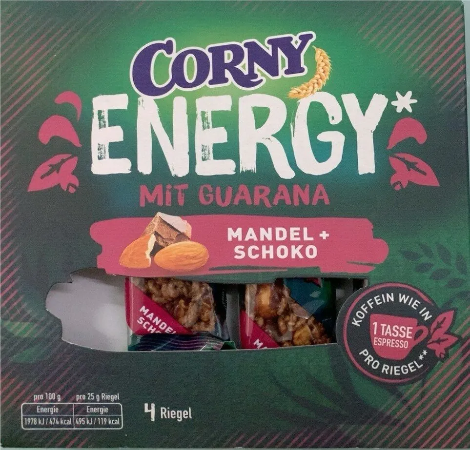 Corny Energy mit Guarana „Mandel+Schoko“