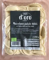 Mezzelune patate dolci mit Süßkartoffel & Chili (mild)
