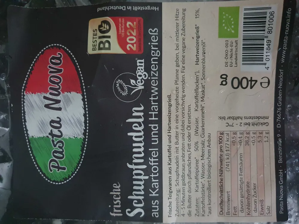 Frische Schupfnudeln Bio