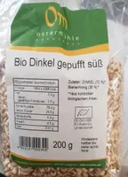 Bio Dinkel gepuft süß
