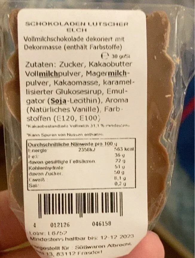 Schokoladen Lutscher Elch