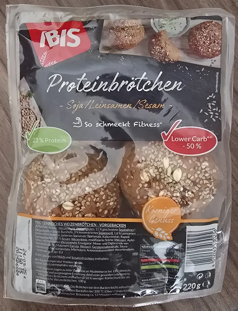 Proteinbrötchen Soja/Leinsamen/Sesam