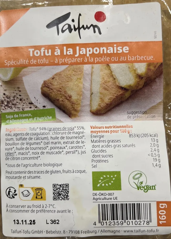 Tofu à la Japonaise