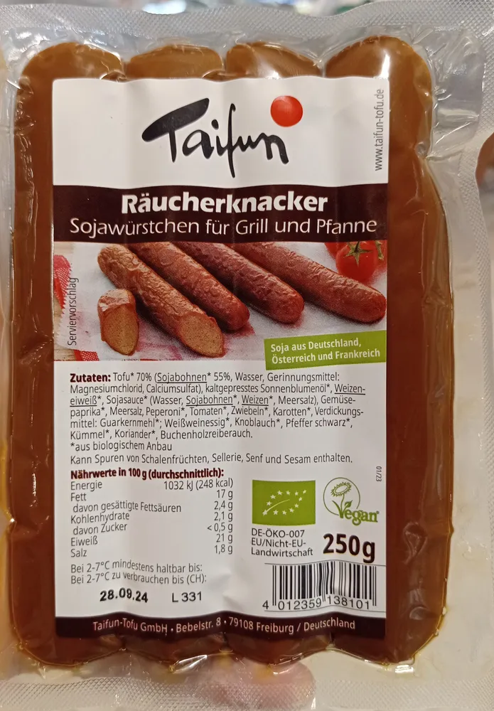 Räucherknacker Sojawürstchen