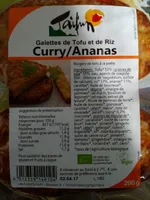 Galettes de tofu et de riz curry/ ananas