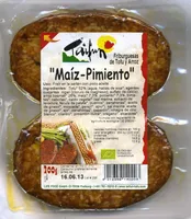 Hamburguesas vegetales Friburguesas de tofu y arroz Maíz-Pimiento
