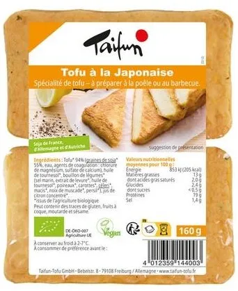 Filets de tofu à la japonaise