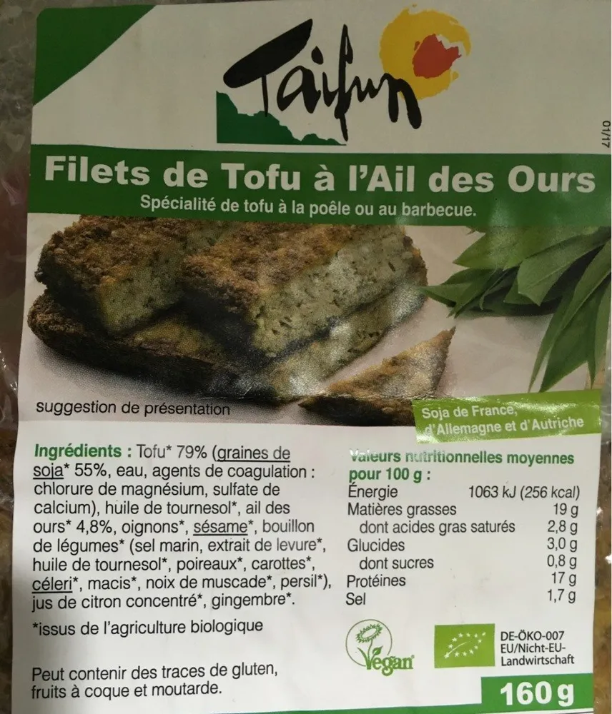 Filets de tofu a l ail
