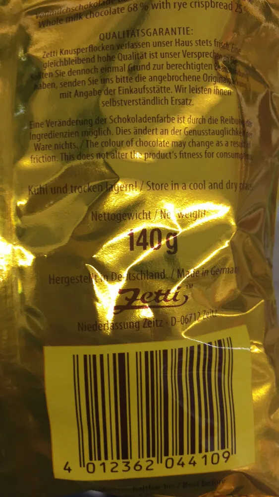 Zetti Knusperflocken Vollmilch