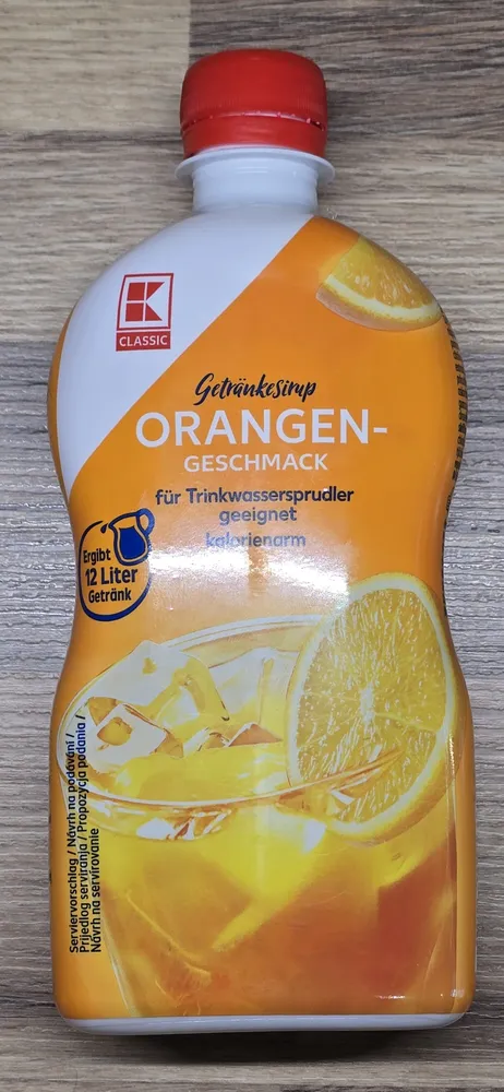 Getränkesirup Orangen-Geschmack