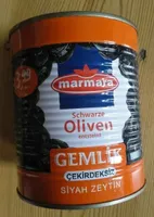 Schwarze Oliven entsteint