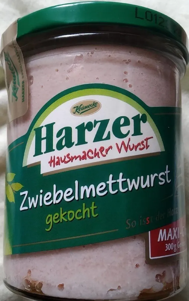 Zwiebelmettwurst gekocht im Glas