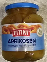 Aprikosen halbe Frucht, mit Süßungsmitteln