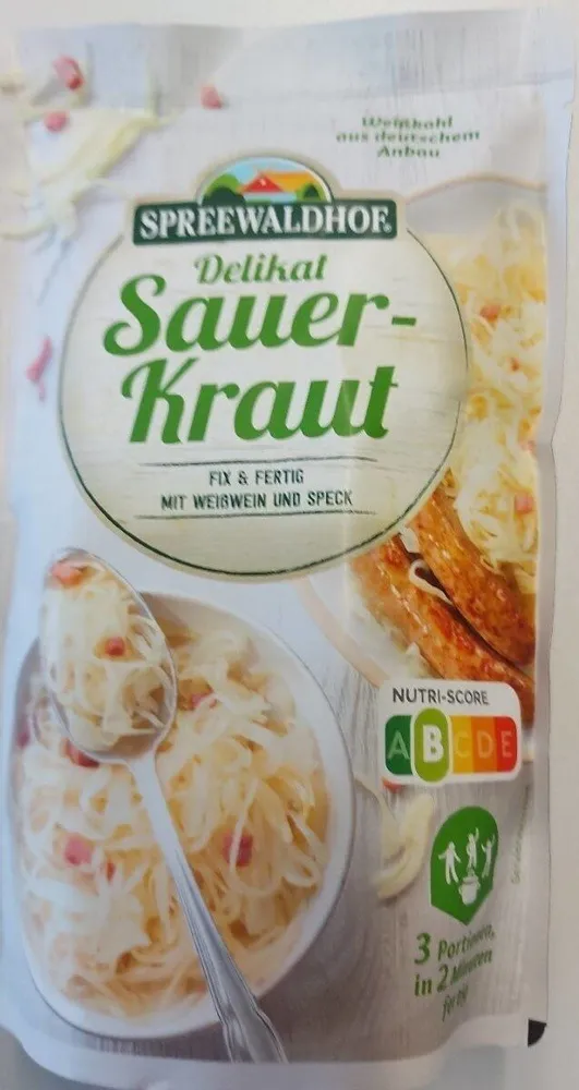 Sauerkraut mit Weisswein und Speck