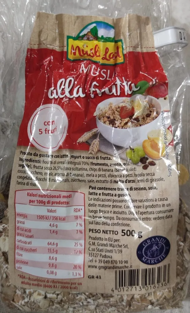 Muesli Land muesli alla frutta