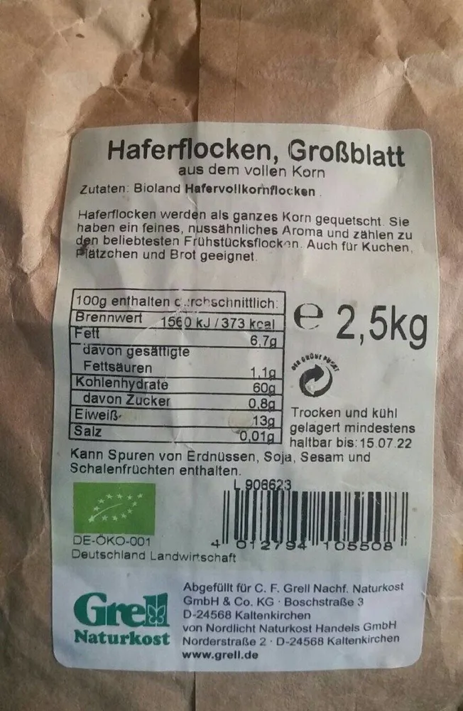 Haferflocken, Großblatt