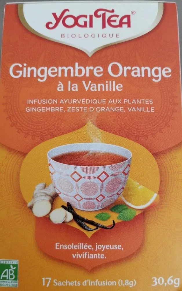 Infusion gingembre orange à la vanille