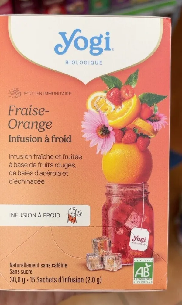 Fraise orange infusion a froid
