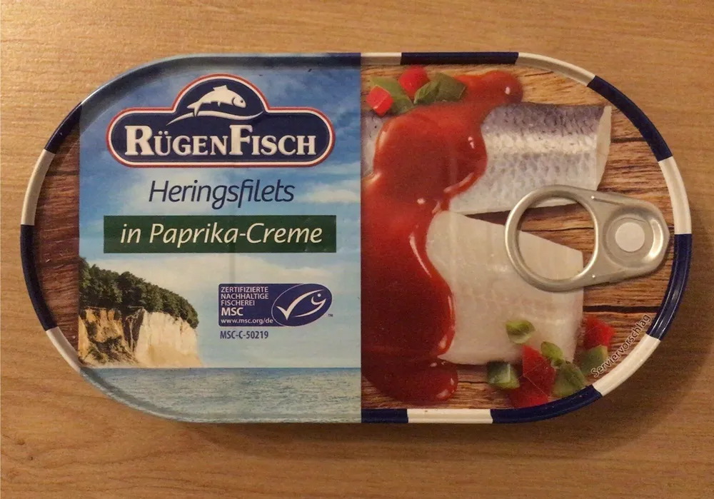 Heringsfilets in Paprika-Creme
