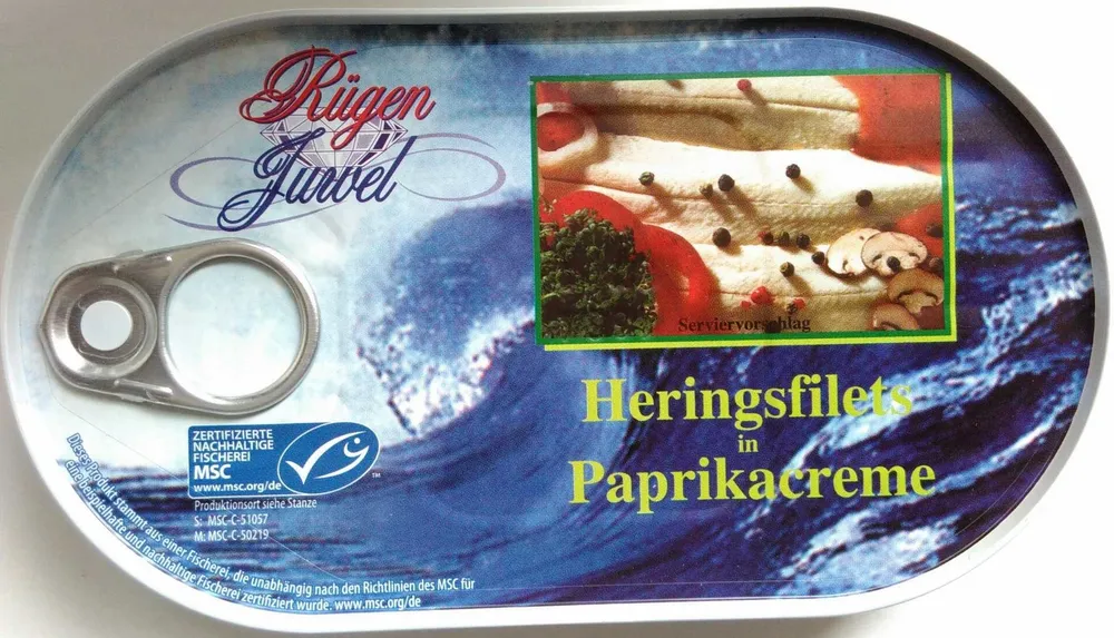 Heringsfilets in Paprikacreme