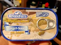 Heringsgappen in Spargel-Sauce mit Erbsen