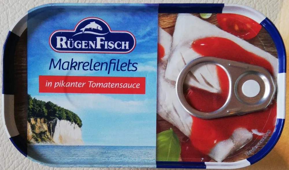 Makrele filets in pikanter Tomatensauce