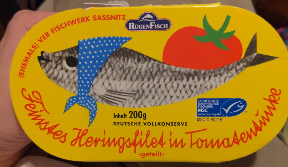 Feinstes Heringsfilet in Tomatentunke