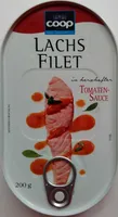 Lachsfilet in herzhafter Tomatensauce