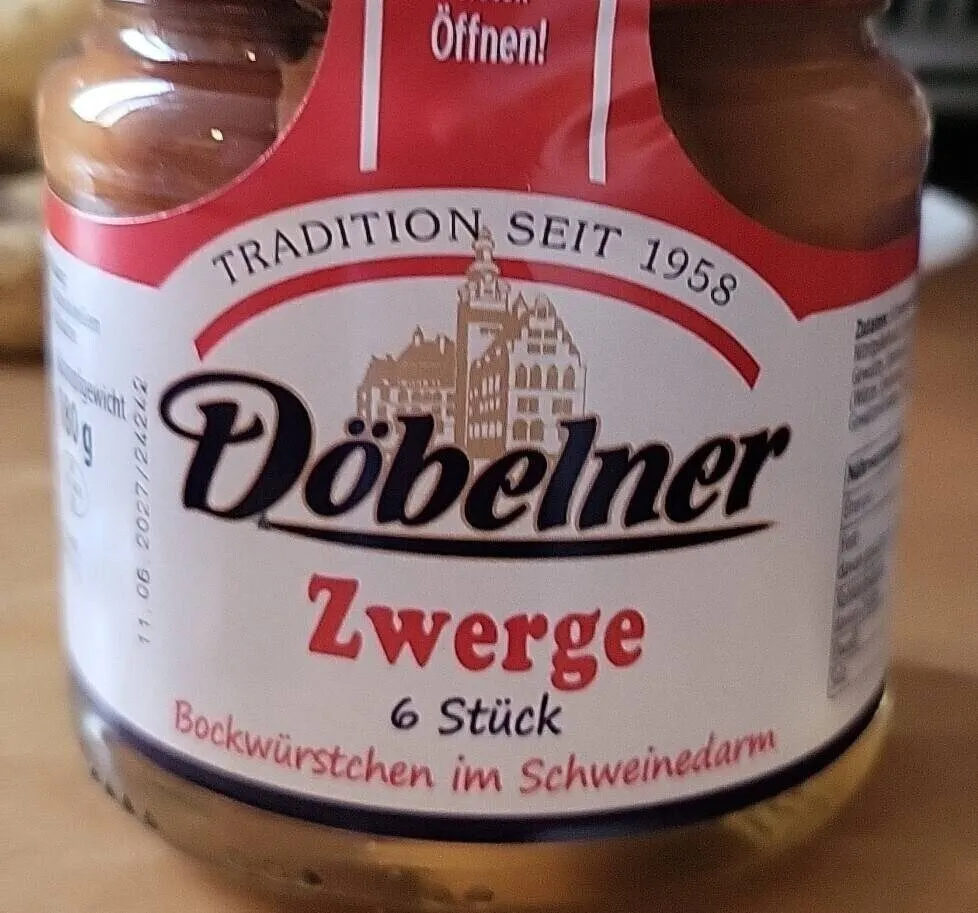 Zwerge 6 Stück Bockwürstchen im Schweinedarm