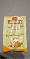 Orangenschale gerieben