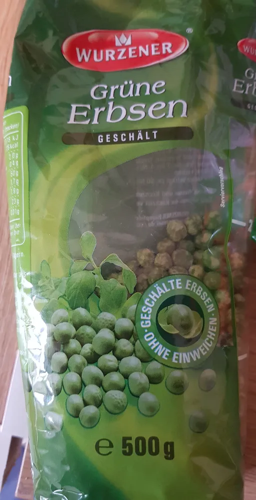 Grüne Erbsen
