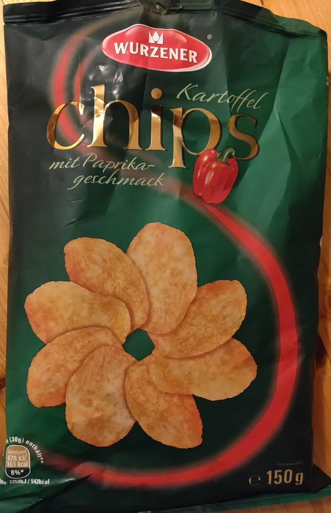 Kartoffel Chips Paprika