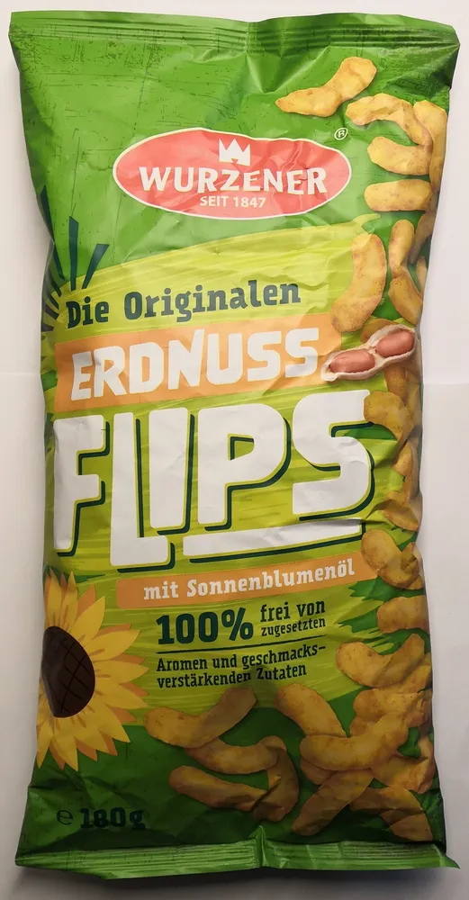 Erdnussflips mit Sonnenblumenöl