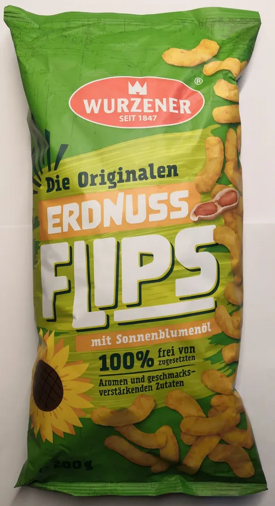 Erdnussflips mit Sonnenblumenöl