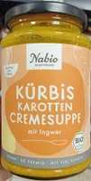 Kürbis Karotten Cremesuppe mit Ingwer