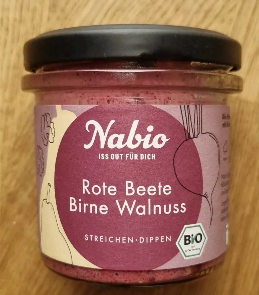 Nabio Bio Rote Beete-Aufstrich mit Birne und Walnuss