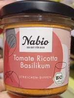 Nabio Tomate Ricotta Basilikum - Bio Tomatenaufstrich mit Ricotta und Basilikum