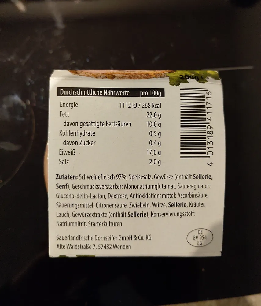 Gekochte Mettwurst