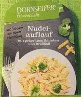 Nudelauflauf mit gekochtem Schinken und Brokkoli