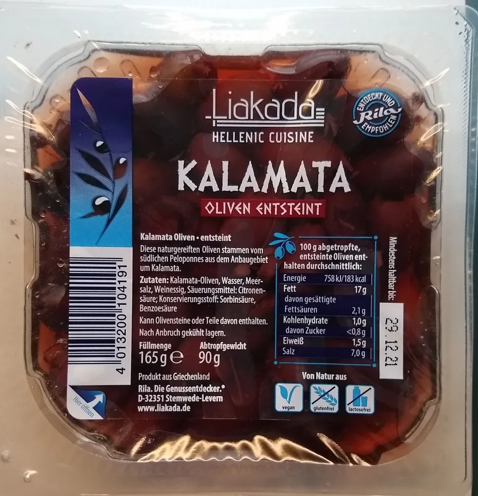 Kalamata Oliven entsteint