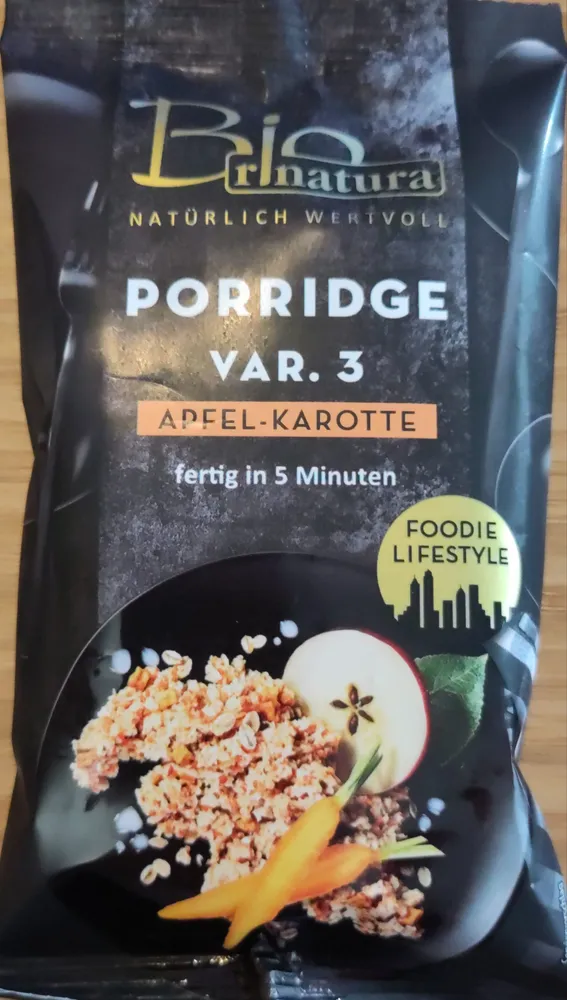 Porridge Var. 3 Apfel-Karotte