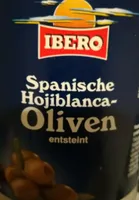 Spanische Hojiblanca Oliven entsteint