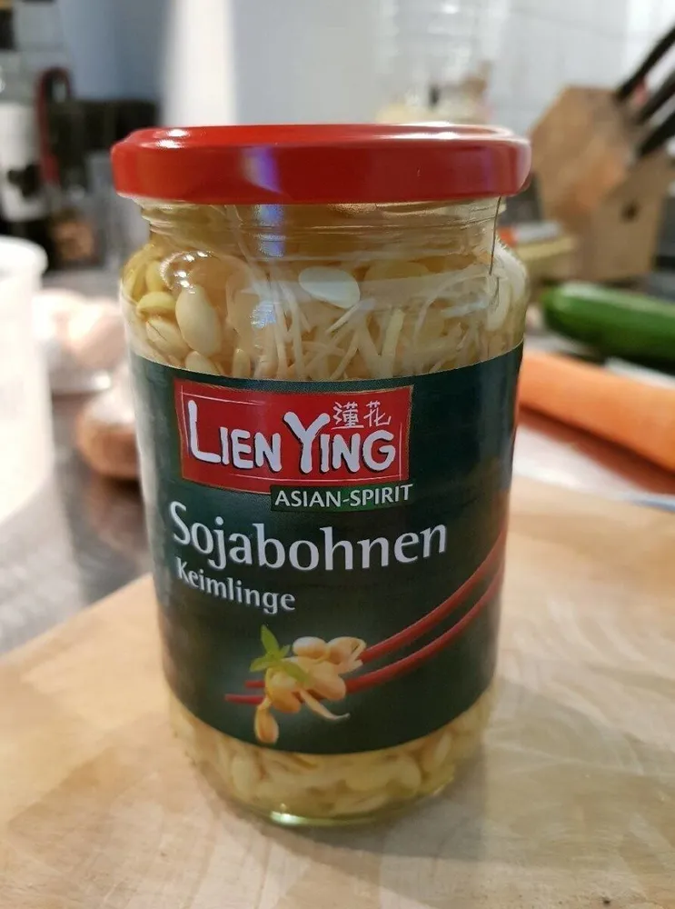 Konserve Sojabohnen Keimlinge