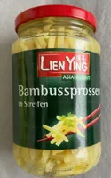 Bambussprossen in Streifen