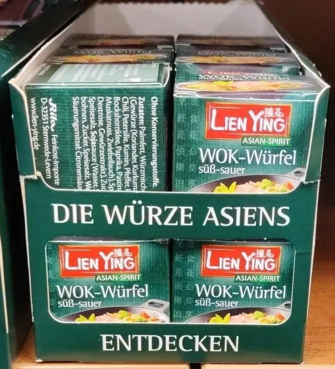 Wok würfel süß sauer
