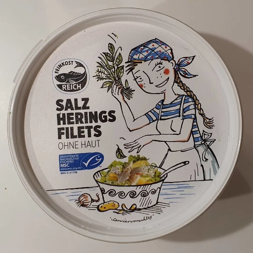 Salzheringsfilets ohne Haut