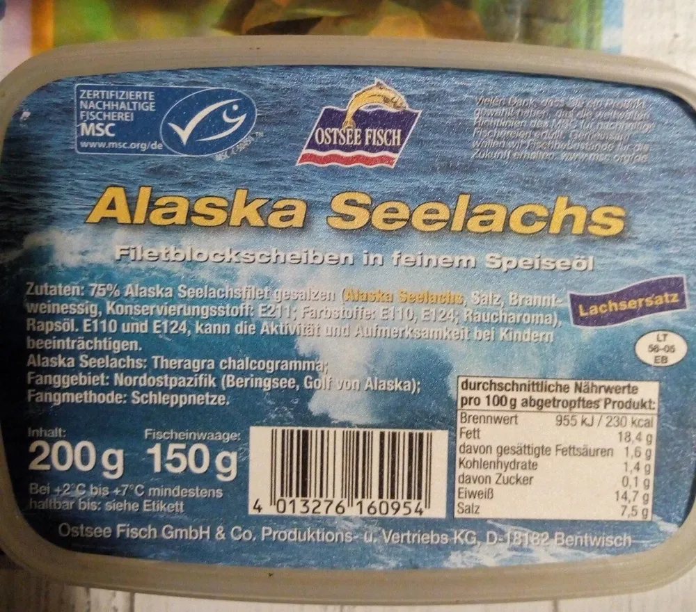 Alaska seelachs